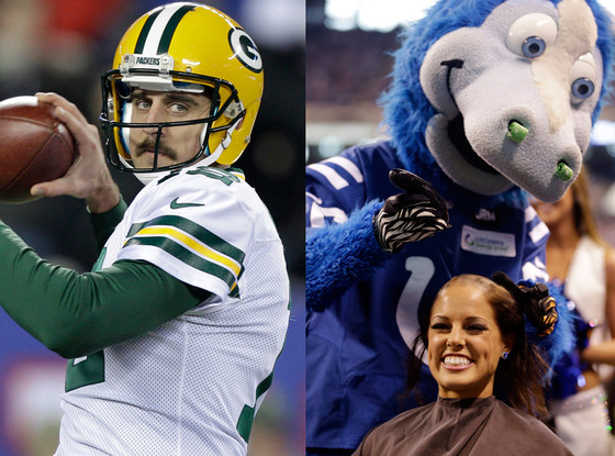 Aaron Rodgers, Megan Meadors, Colts Cheerleader Aaron Rodgers, Megan Meadors, Colts Cheerleader